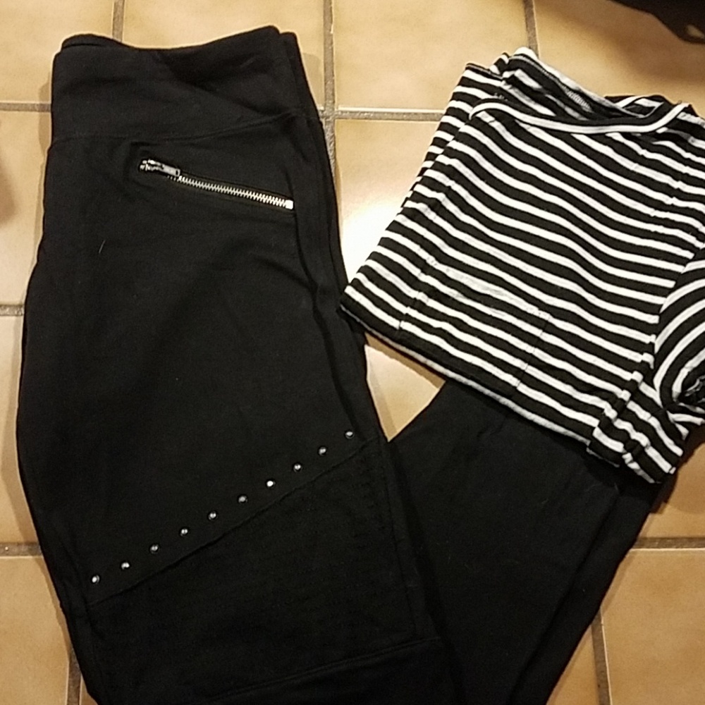 SOLDJustice Moto leggings...and American Eagle top